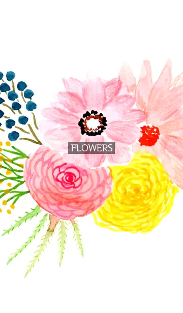 [LINE着せ替え] water color flowers_978の画像1