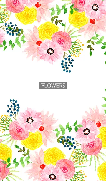 [LINE着せ替え] water color flowers_979の画像1