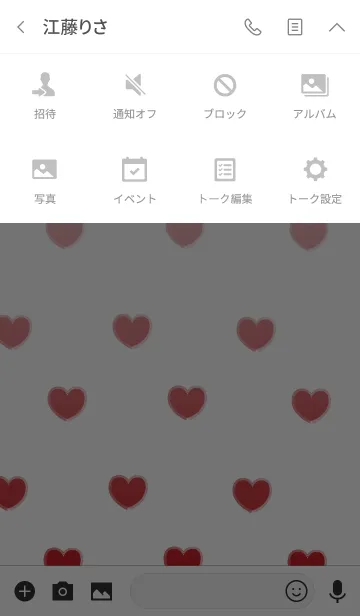 [LINE着せ替え] ハート♡着せ替え 11 [基本の赤]の画像4