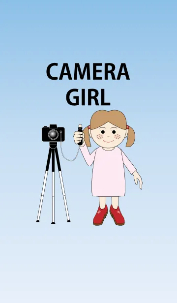 [LINE着せ替え] 可愛いカメラ少女の画像1