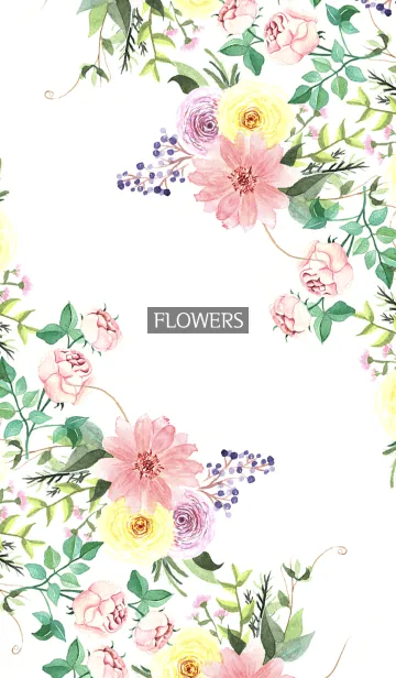 [LINE着せ替え] water color flowers_977の画像1