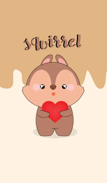 [LINE着せ替え] Love Love Cute squirrel (jp)の画像1