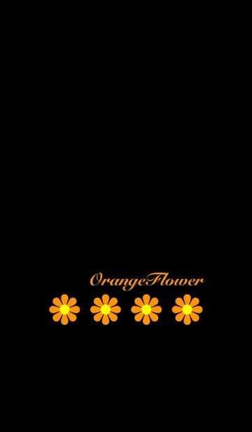 [LINE着せ替え] オレンジ フラワー No.1の画像1