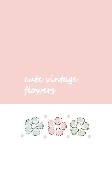 [LINE着せ替え] Cute vintage flower 17の画像1