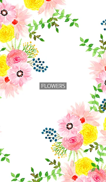 [LINE着せ替え] water color flowers_980の画像1