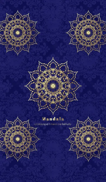 [LINE着せ替え] 運気アップ！曼荼羅「Mandala」濃紺の画像1