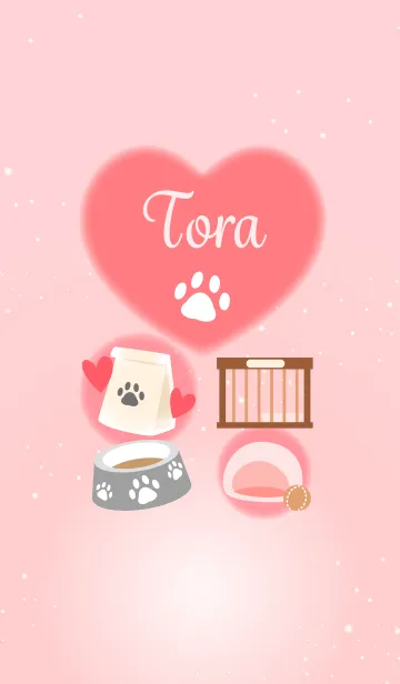 [LINE着せ替え] 【とら】犬猫ペットの名前かわいいハートの画像1