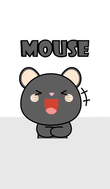 [LINE着せ替え] So Cute Black Mouse Theme (jp)の画像1