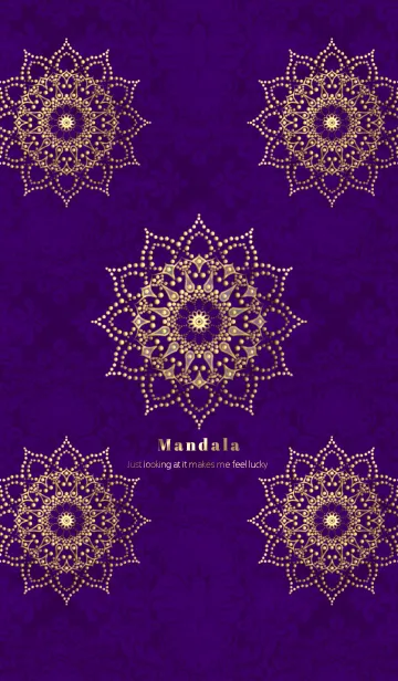 [LINE着せ替え] 運気アップ！曼荼羅「Mandala」深紫の画像1