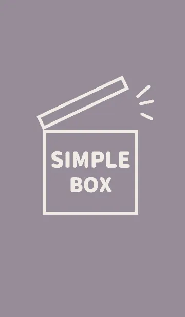 [LINE着せ替え] SIMPLE BOX【PURPLE GRAY】の画像1