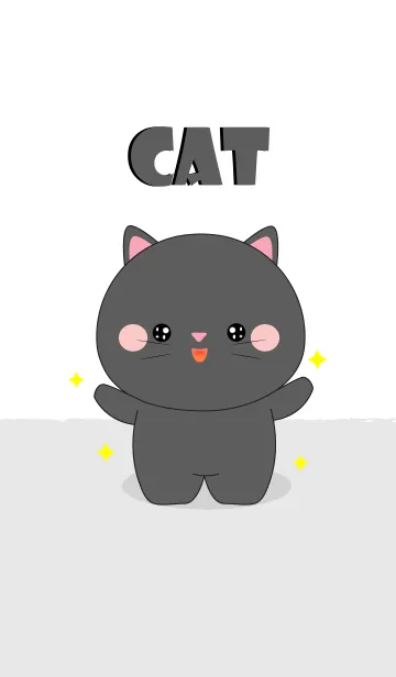 [LINE着せ替え] I Love Cute Black Cat Theme (jp)の画像1