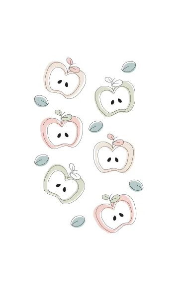 [LINE着せ替え] Apples theme 4 :)の画像1