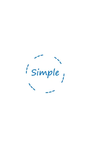 [LINE着せ替え] 単純な点線 - 青 - 白の画像1