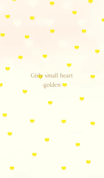 [LINE着せ替え] ガーリー スモール ハート ゴールデンの画像1