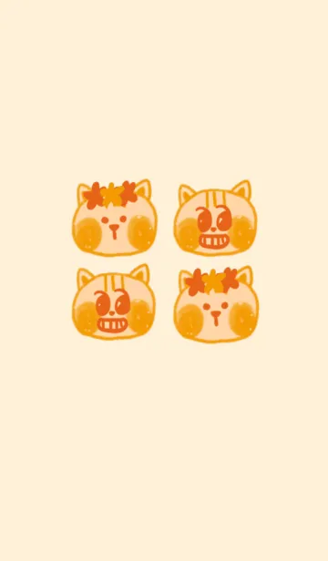 [LINE着せ替え] オレンジ色の子猫の画像1