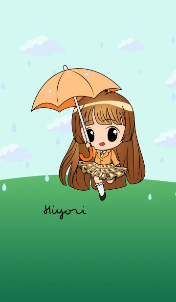 [LINE着せ替え] Hiyori - Little Rainy Girlの画像1