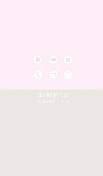 [LINE着せ替え] SIMPLE BEIGE＆PINK＆WHITE COLORの画像1
