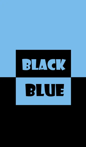 [LINE着せ替え] Simple black ＆ blue theme (jp)の画像1