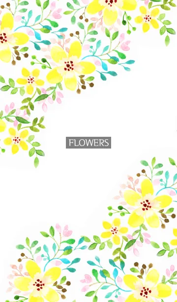 [LINE着せ替え] water color flowers_990の画像1