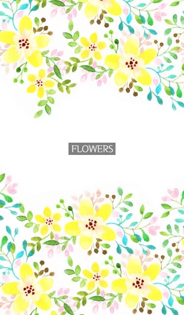 [LINE着せ替え] water color flowers_989の画像1