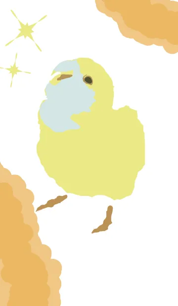 [LINE着せ替え] Yellow Love Parrotの画像1