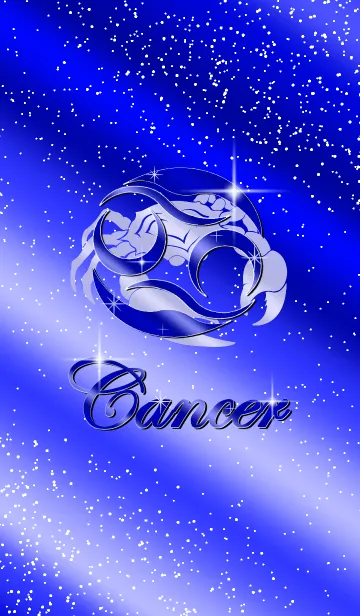 [LINE着せ替え] 十二星座 -蟹座3 ブルー-の画像1