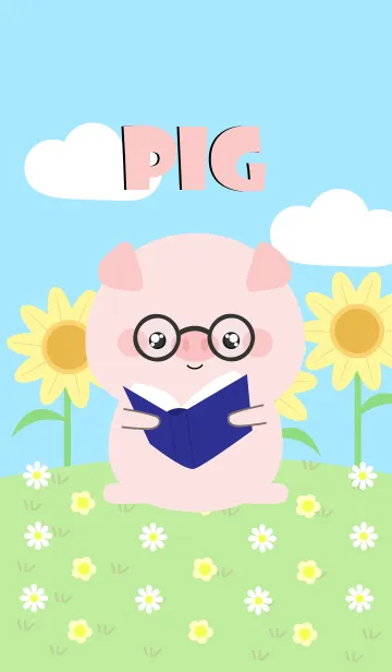 [LINE着せ替え] Happy Pig DukDik Theme (jp)の画像1