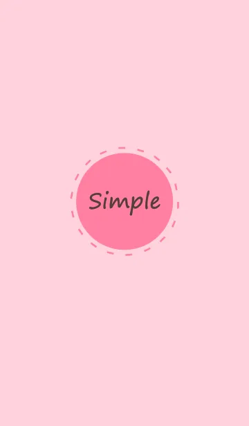 [LINE着せ替え] 単純な点線の円 - ピンクの画像1