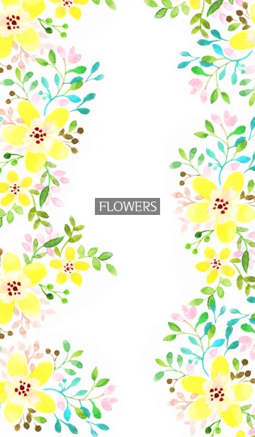 [LINE着せ替え] water color flowers_992の画像1