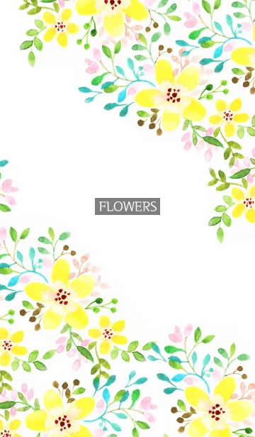 [LINE着せ替え] water color flowers_991の画像1