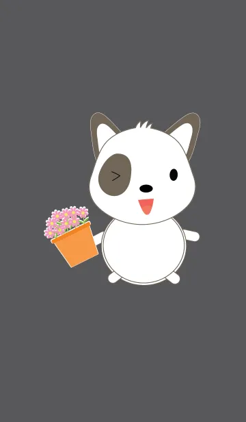 [LINE着せ替え] Simple cute dog theme v.2 (JP)の画像1