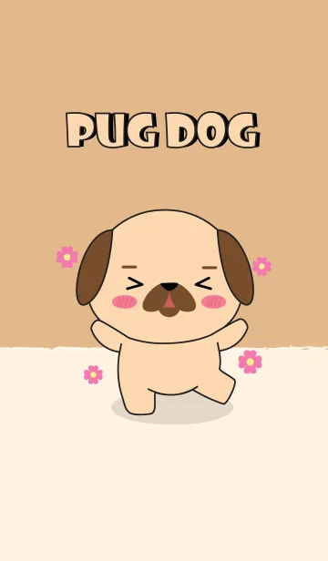 [LINE着せ替え] Cute Cute Pug Dog Theme (jp)の画像1