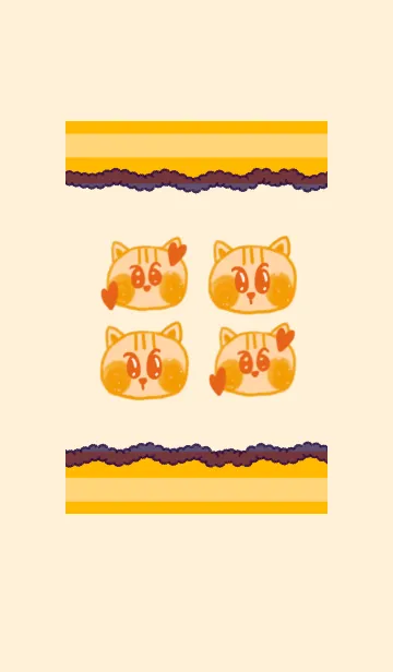 [LINE着せ替え] オレンジ色の子猫2の画像1