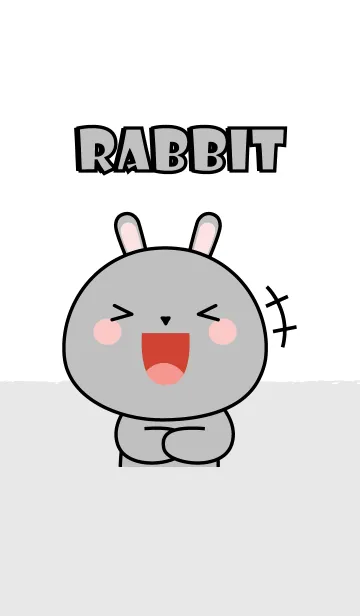 [LINE着せ替え] So Cute Gray Rabbit Theme (jp)の画像1