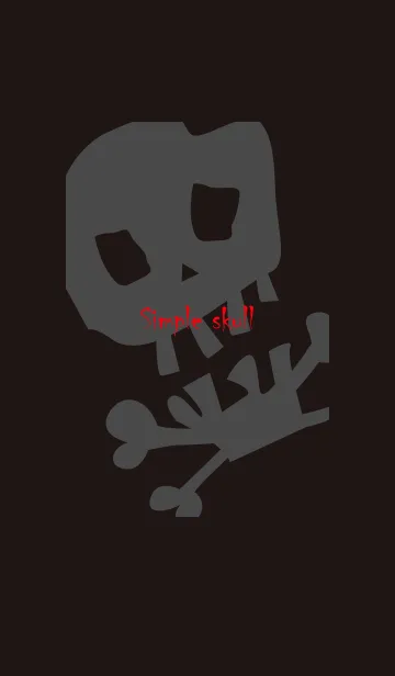 [LINE着せ替え] Simple skull 3.の画像1