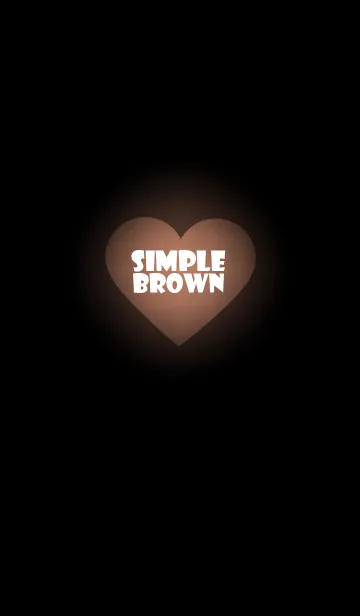 [LINE着せ替え] Simple brown heart theme (jp)の画像1