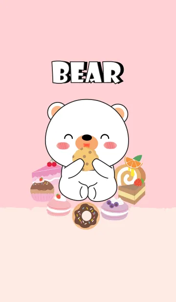 [LINE着せ替え] White Bear ＆ bakery Theme (jp)の画像1