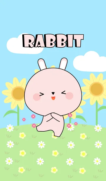 [LINE着せ替え] Happy Pink Rabbit Land Theme (jp)の画像1