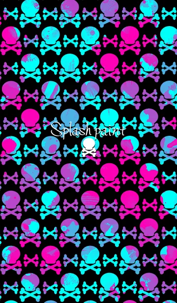 [LINE着せ替え] Splash paint skull -Cool-の画像1