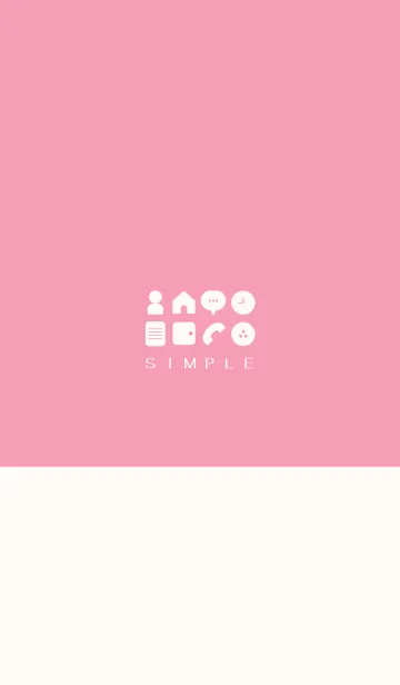 [LINE着せ替え] シンプル（beige pink)V.291の画像1