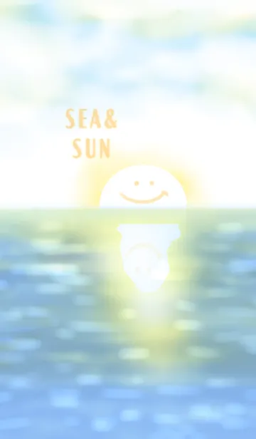 [LINE着せ替え] 海とニコニコ太陽の画像1
