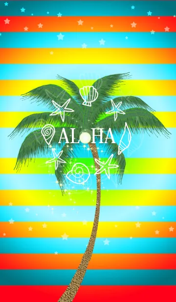 [LINE着せ替え] ハワイ＊ALOHA+55#popの画像1