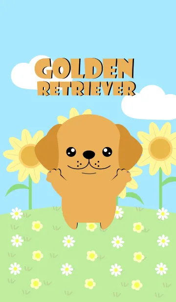 [LINE着せ替え] Golden Retriever Dog Theme (jp)の画像1