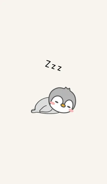 [LINE着せ替え] 眠っているペンギンの画像1