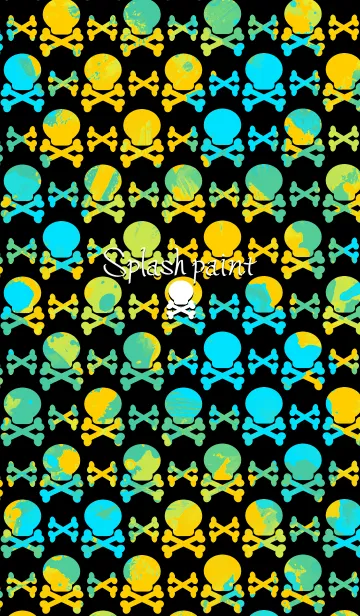 [LINE着せ替え] Splash paint skull -Pop-の画像1