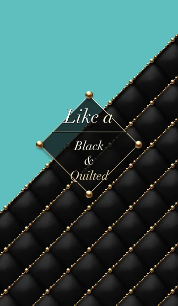 [LINE着せ替え] Like a - Black ＆ Quilted #Peacockの画像1