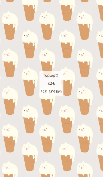 [LINE着せ替え] Kawaii Cat Ice Creamの画像1