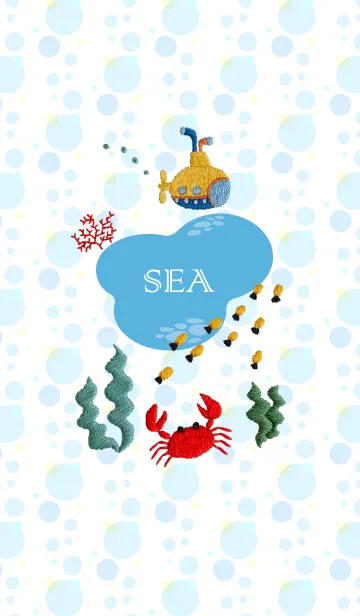 [LINE着せ替え] Sea embroideryの画像1