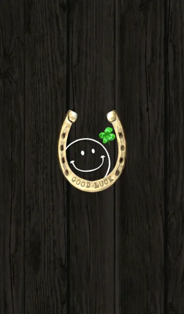 [LINE着せ替え] 運気アップ！幸運【蹄鉄＆スマイル＆4葉】の画像1