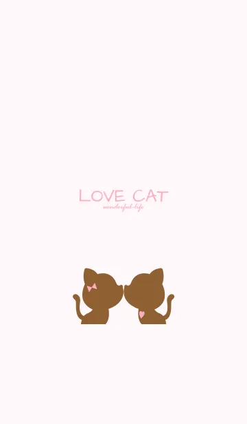 [LINE着せ替え] LOVE CAT THEME -PINK- 2.の画像1